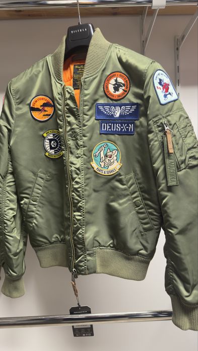 Deus Ex Machina × ALPHA INDUSTRIES M Alpha Industries & Deus Ex Machina MA-1 Flight Jacket NOWA M