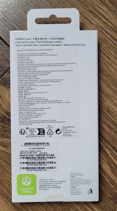 zestaw 2x Samsung etui plecki do Galaxy A34 5G czarne plastik z kieszonką NOWE