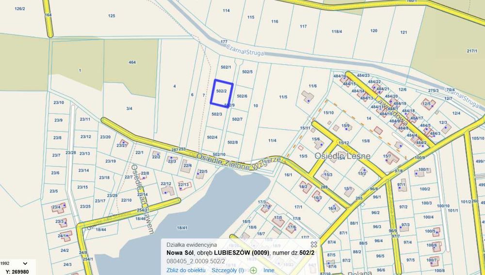 REZERWACJA | Lubieszów | 1205 m² | MPZP | blisko stawu i rzeczki - Widok 3