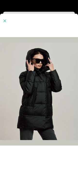 Нова з бірками! Жіноча куртка пуховик Clasna. Чорна, розмір S.