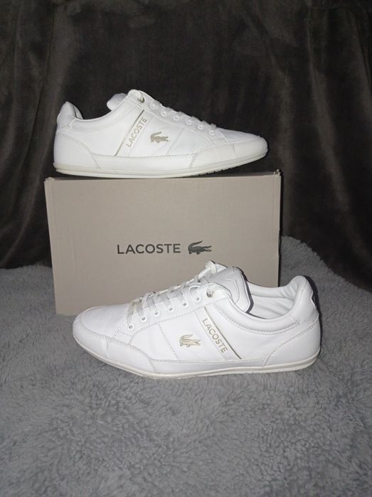 Buty Lacoste Chaymon rozmiar 43 białe złote skóra Nowe super skórzane