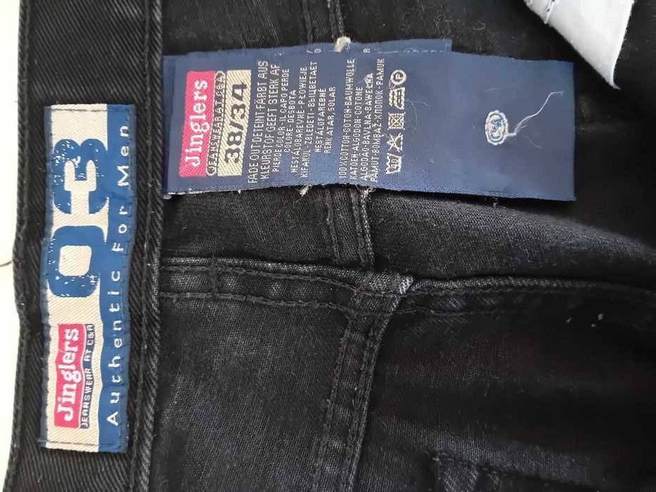 Oryginalne czarne jeansy Jinglers, na wysokiego pana