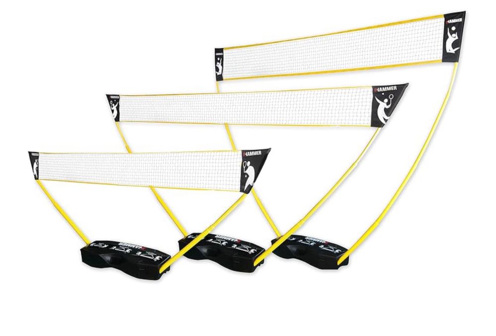 Rede de Voleibol, Badminton e Ténis 3 em 1 Hammer