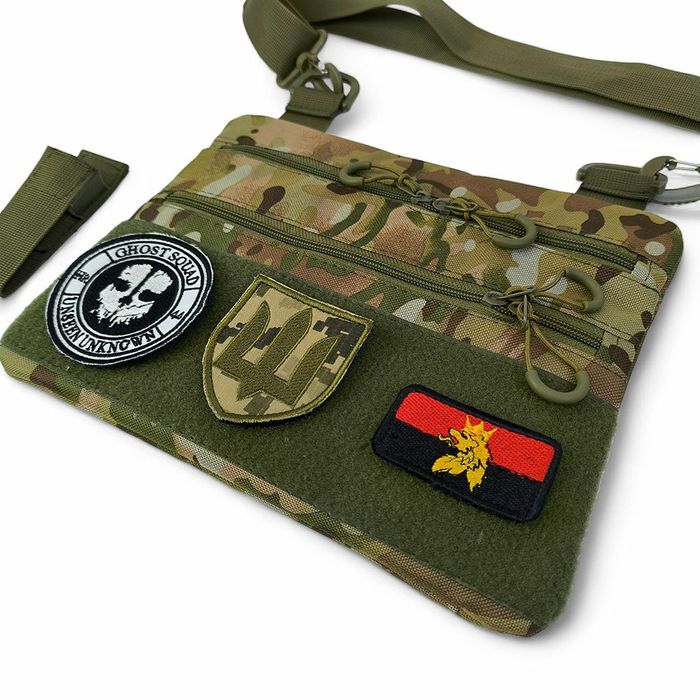 Сумка планшет с кобурой / сумка тактическая мультикам мужская