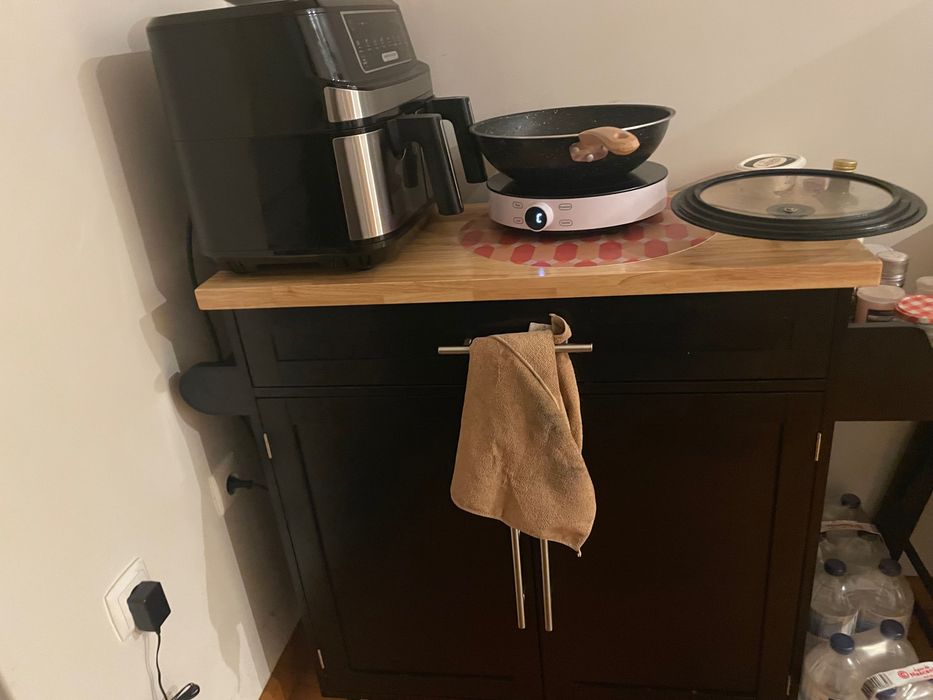 Chariot de cuisine HOMCOM avec armoire, tiroir