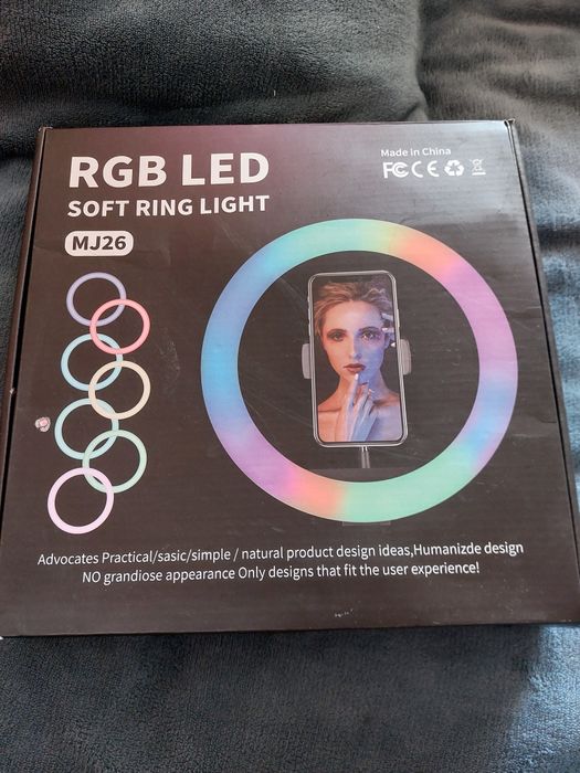 Кільцева різнобарвна селфи-лампа Led RGB MJ26