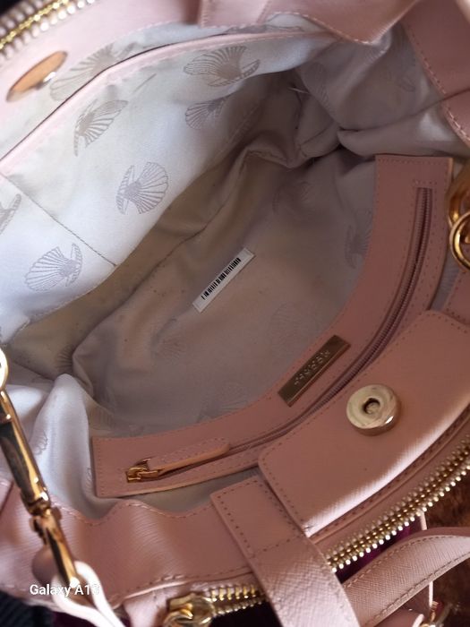 Modalu torebka pudrowa skóra naturalna