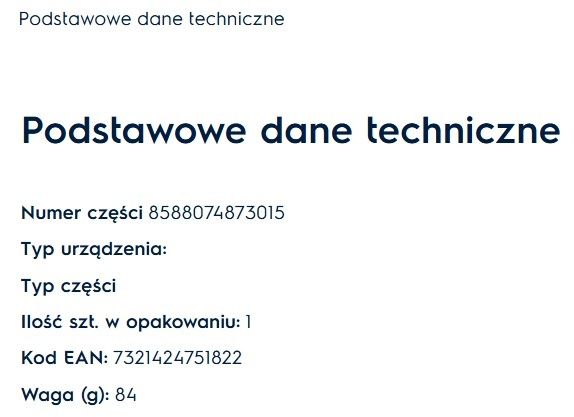 Czujnik NTC temperatury pralko-suszarka Electrolux