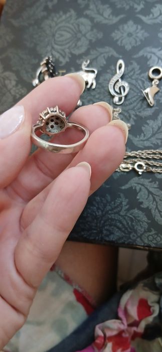 Серебрянные подвески,кольца