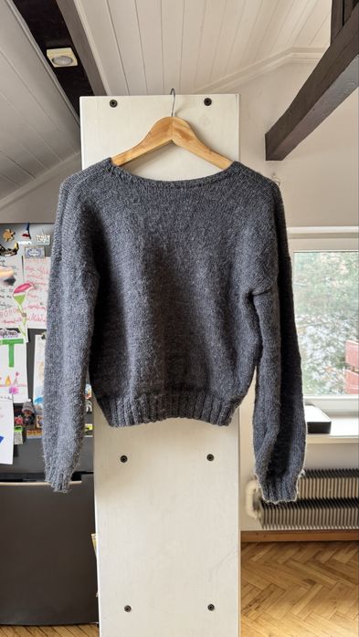 100% wełna szary sweter hand made TOS Arket 303 Avenue Massimo