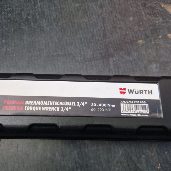 Klucz dynamometryczny Wurth 3/4 80-400 PREMIUM