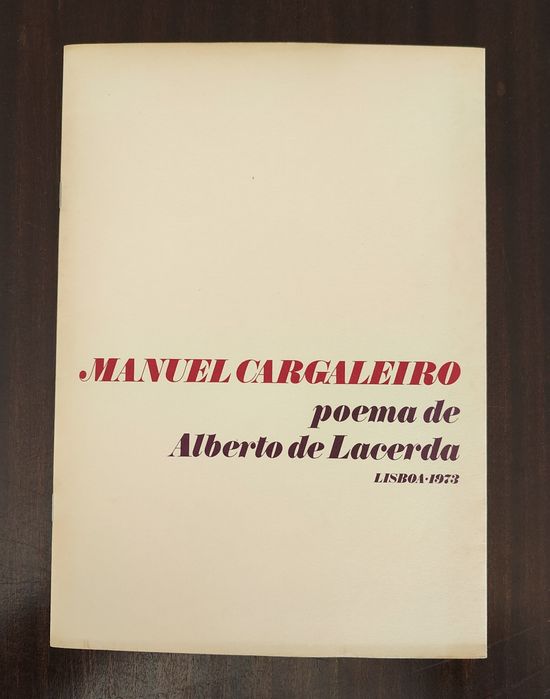 Manuel Cargaleiro Poem by Alberto de Lacerda