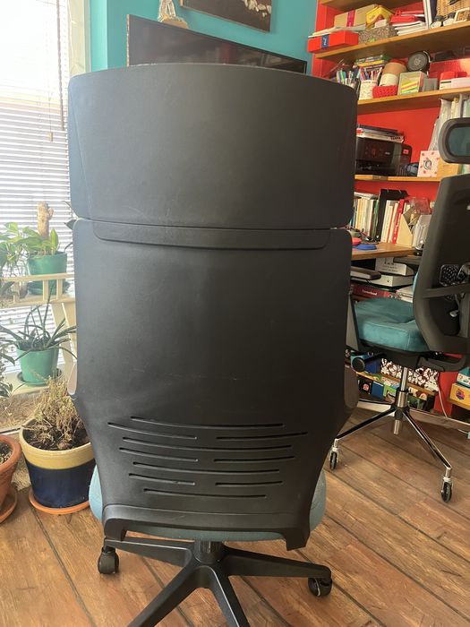 Fotel biurowy szaro-zielony