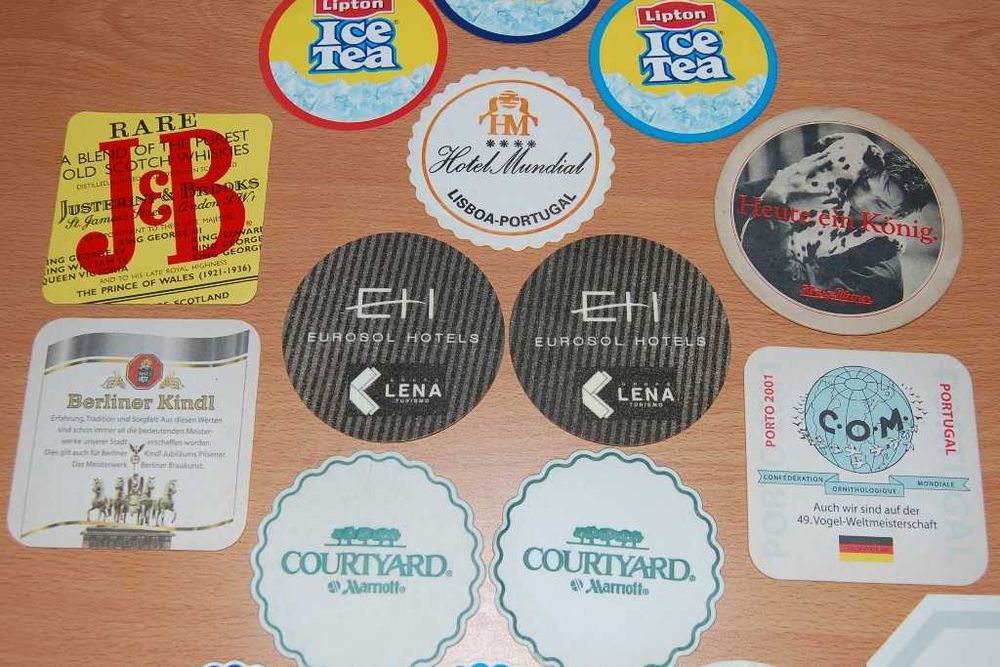 Bases de copos temáticas para colecionadores