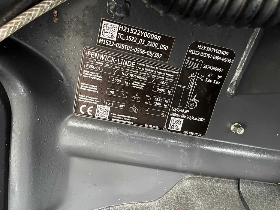 Wózek widłowy Linde E25L-01 Triplex 5.0 M Przesuw pozycjoner kabina 2021 rok