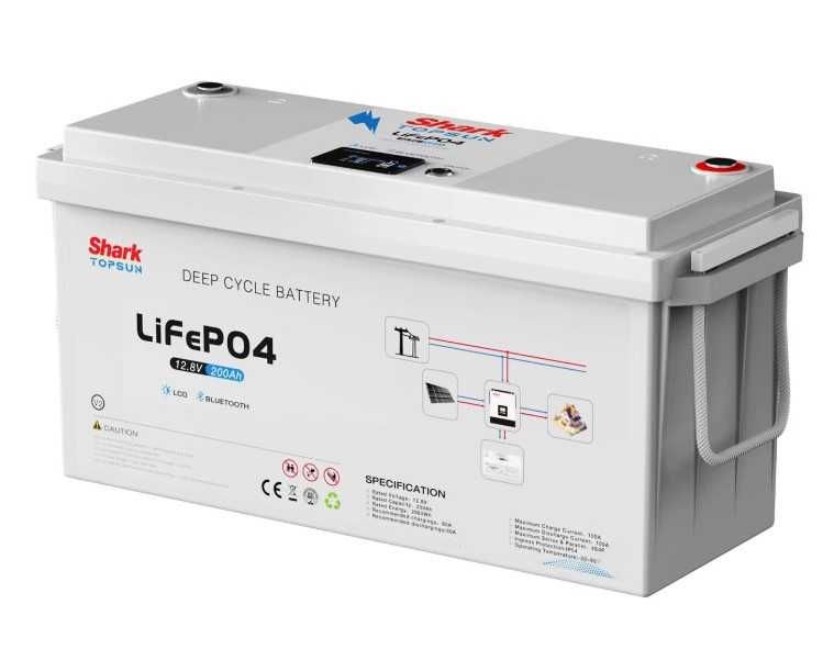 Акумулятор Lifepo4 Shak Topsun (Sandisolar) 12V 200Ah LCD BT
