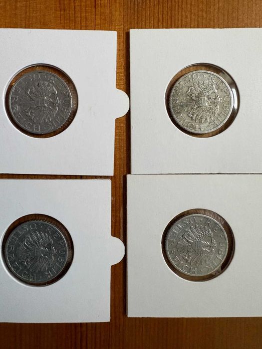 zestaw monet z Austrii 50 groschen  1946.1947.1952 rok
