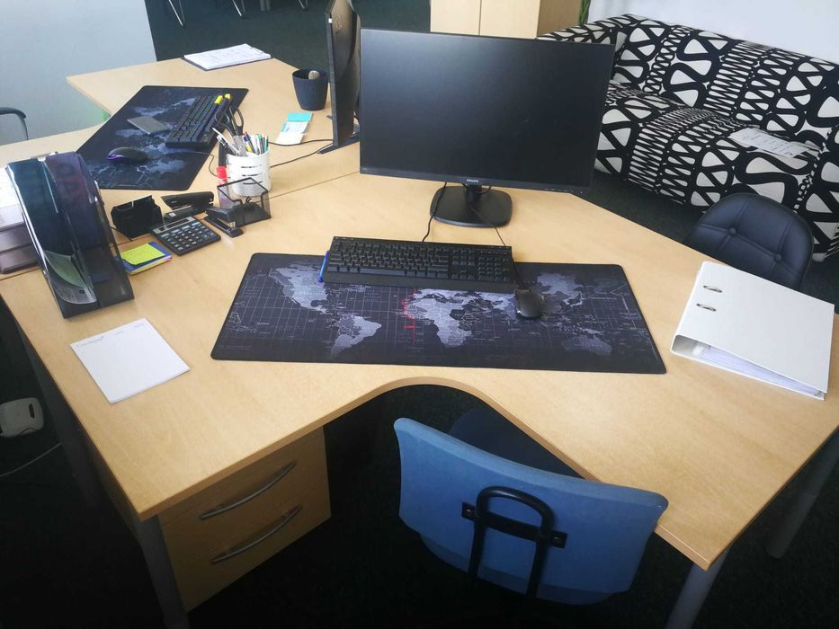 Biurko narożne 140x140 praca zdalna dom biuro firma