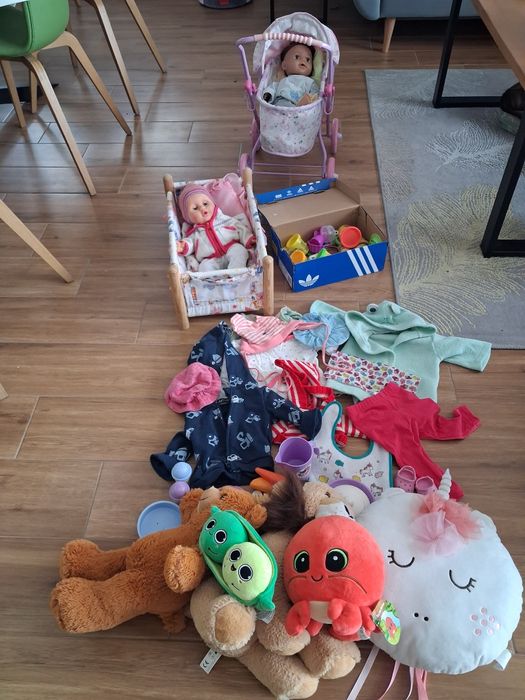 Zestaw zabawek baby born_ wozek_ łóżeczko