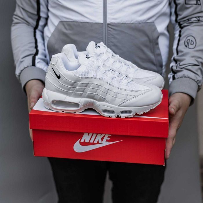 Кросівки Nike Air Max 95 White premium | Кроссовки Найк чоловічі