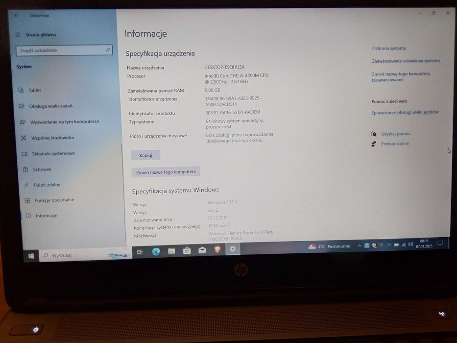 Laptop HP ProBook 640 G1 14" Intel Core i5 8GB bateria Win10