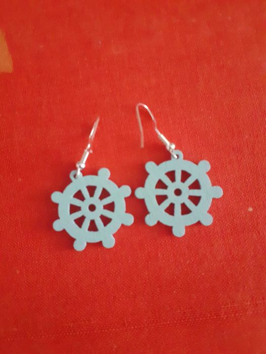 Kolczyki stery, niebieskie