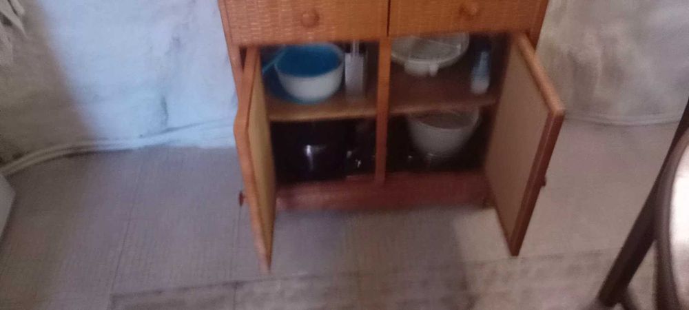 Movel vime e madeira para cozinha