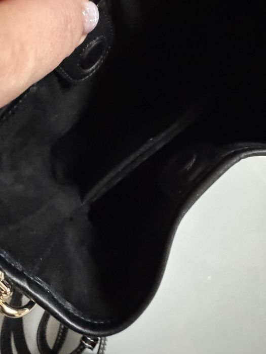 Czarna Gucci emblem mini Bucket  Bag