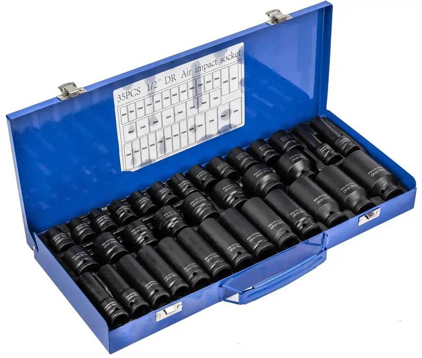 Великий набір торцевих ударних головок 1/2 8 32 мм 35 шт Silver S11663