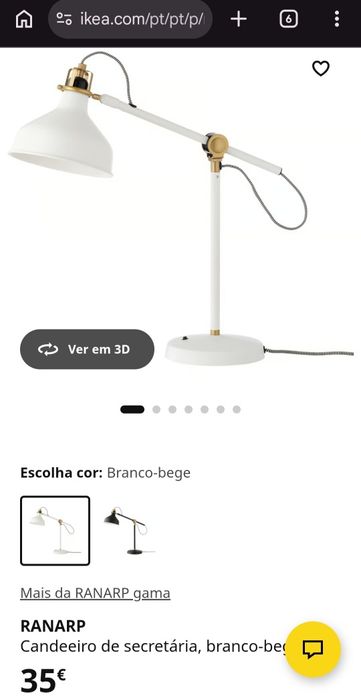2 candeeiros com lâmpadas led branco frio