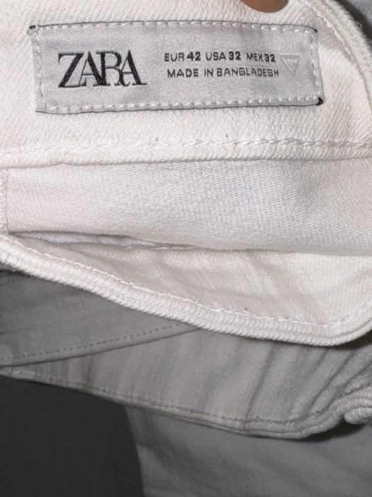 Чоловічі білі завужені джинси Zara 42