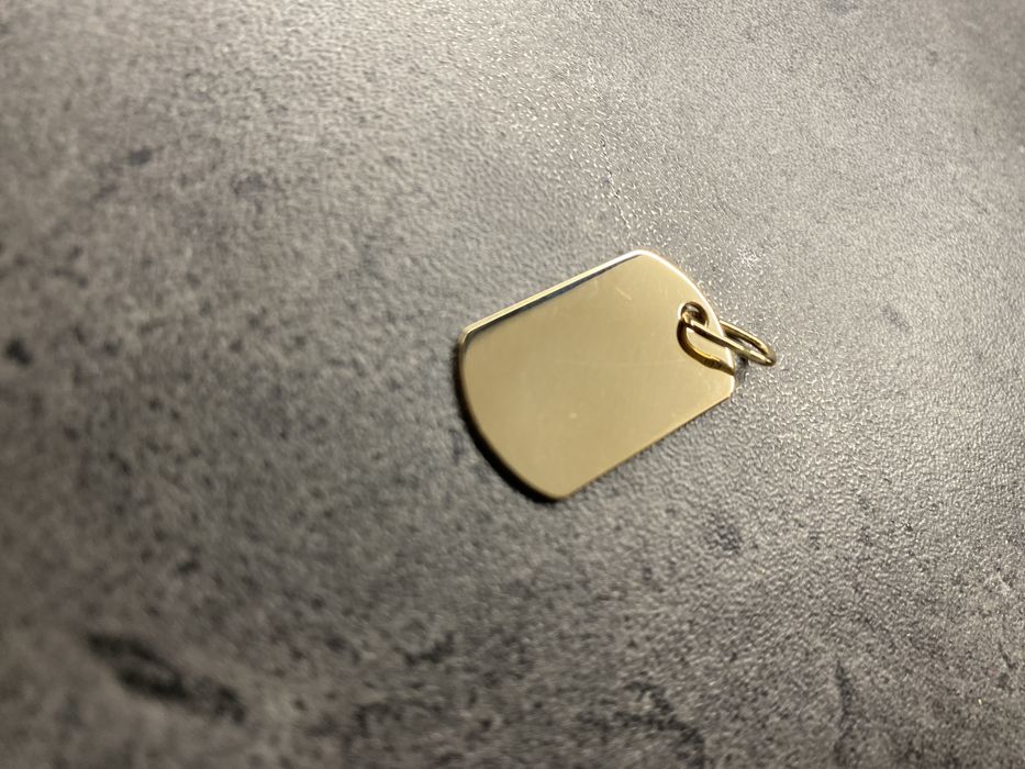 ZŁOTA BLASZKA nieśmiertelnik zawieszka / pr.585 / waga ok. 3,48g