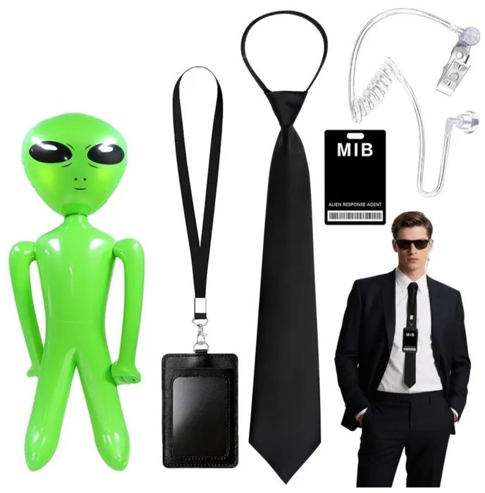 Kostium przebranie strój imprezowy męski Obcy Agent MIB Alien Response