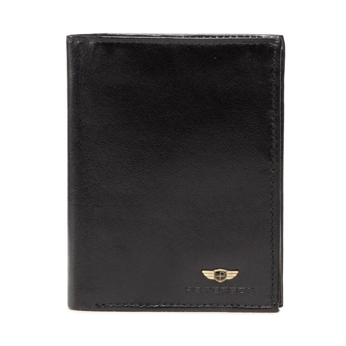 Portfel męski Peterson skórzany czarny RFID