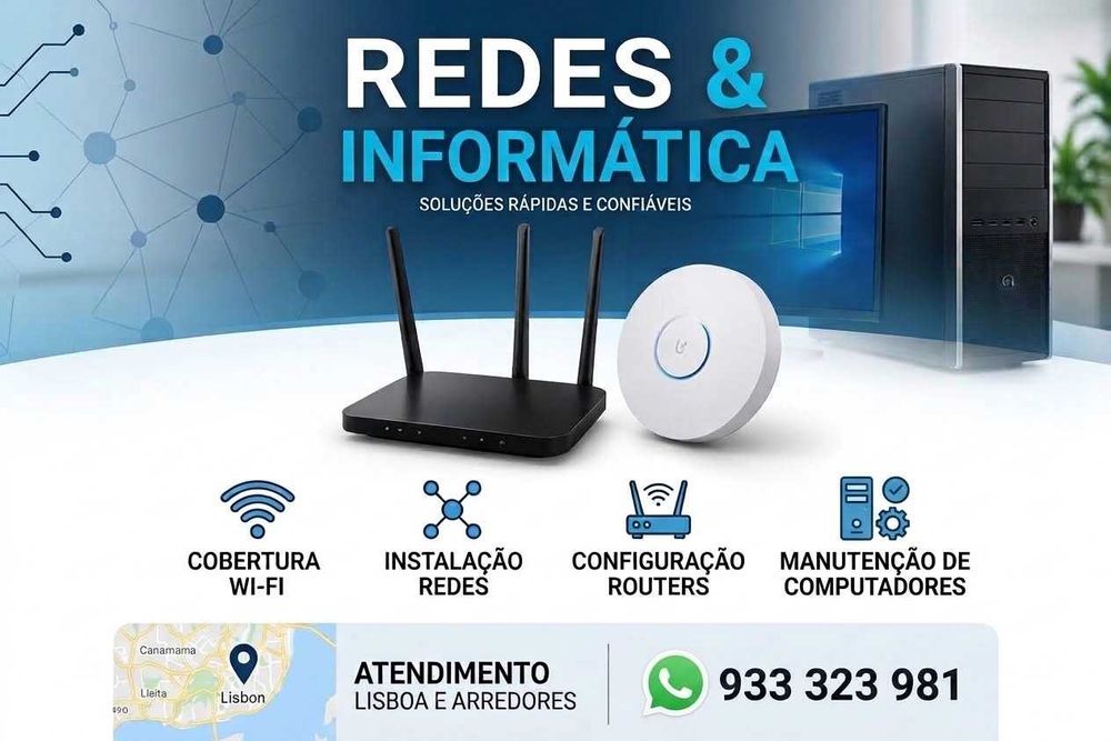 Assistência Informática, Redes Wi-Fi e Manutenção de Computadores