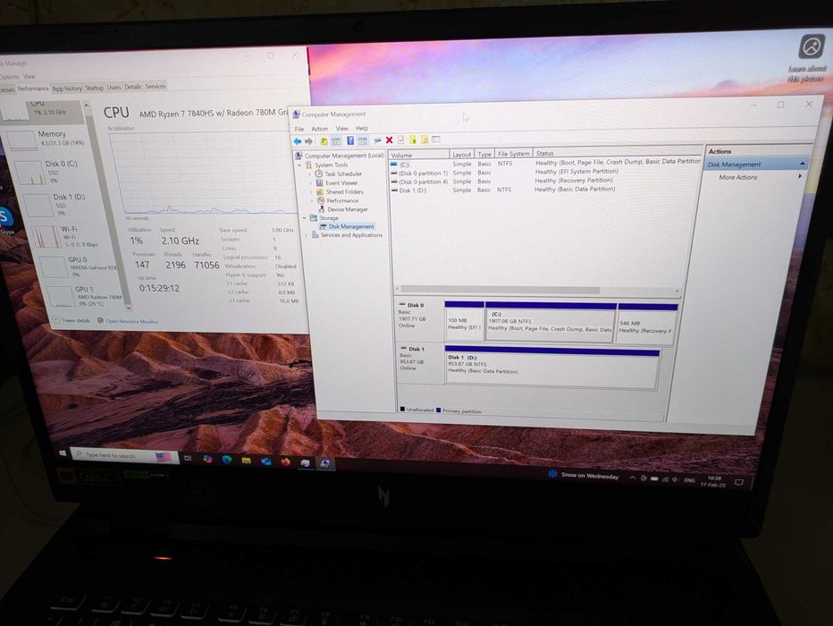 Acer Nitro 17 QHD 165Hz Ryzen 7 7840HS | RTX 4060 | 32GB RAM | 3TB SSD