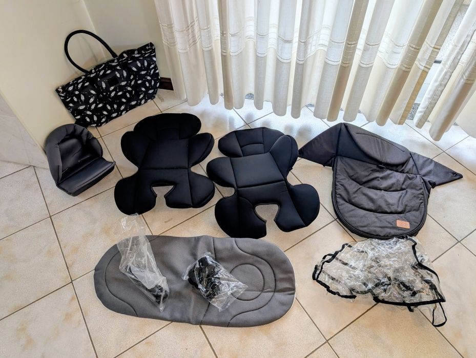 Kinderkraft Carrinho bebé 3 em 1 PRIME cinza/preto. Muito bom estado!