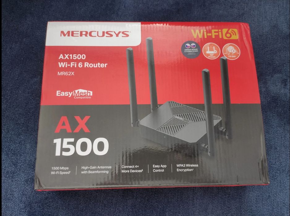 Router bezprzewodowy Mercusys MR62X AX1500 Wi-Fi6
