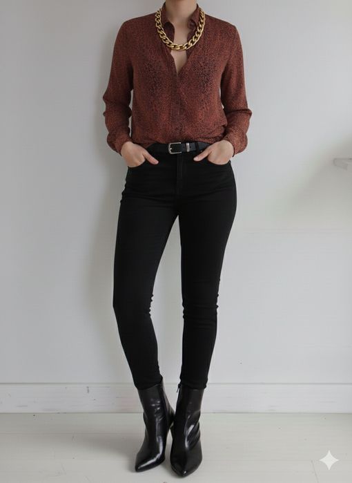 Blusa com padrão floral e com folhos - Lefties - Tamanho L - Nova!