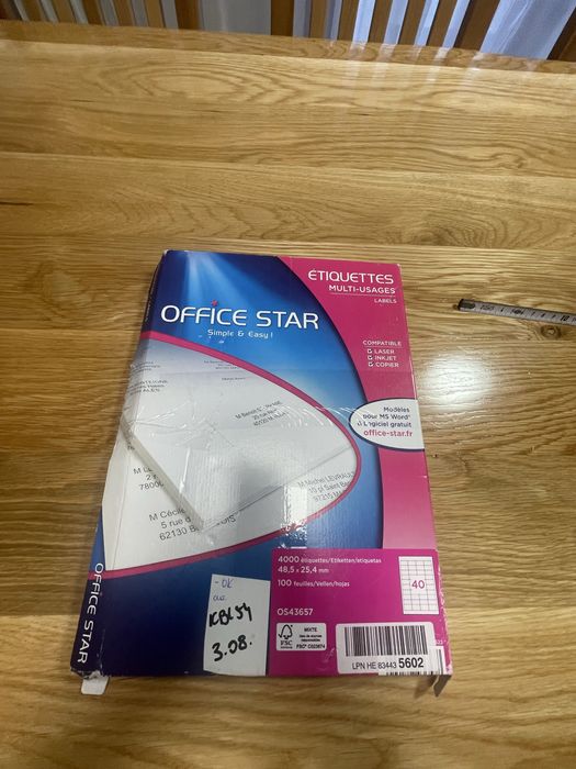Etykiety samoprzylepne Avery  office star etykiety A4