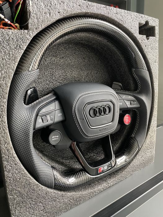 Спортивне кермо Audi RS5 / RSQ7 / RSQ8 Підігрів керма Карбон