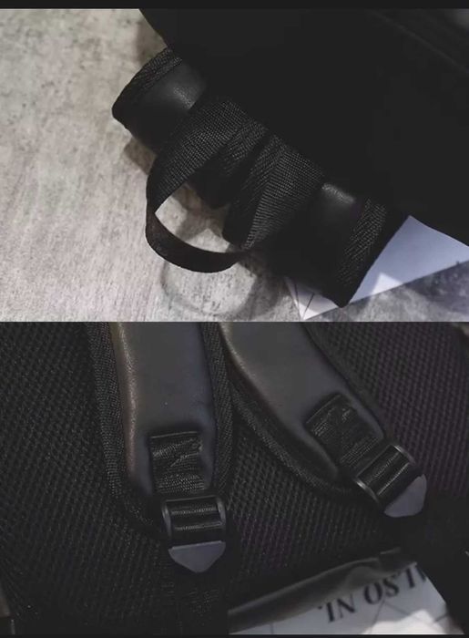 Мужской міський чоловічий рюкзак чорний популярный ранец портфель