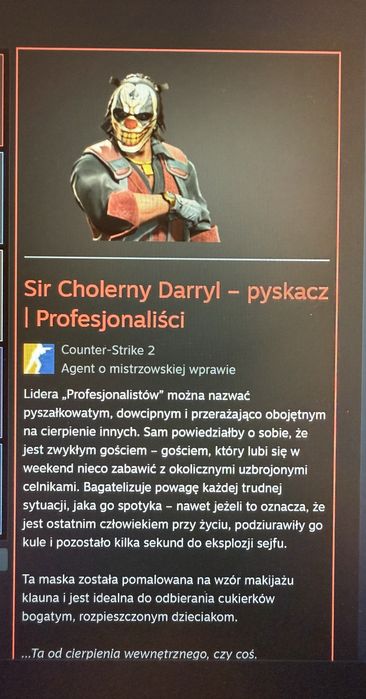Sir Cholerny Darryl - pyskacz | Profesjonaliści agent cs2