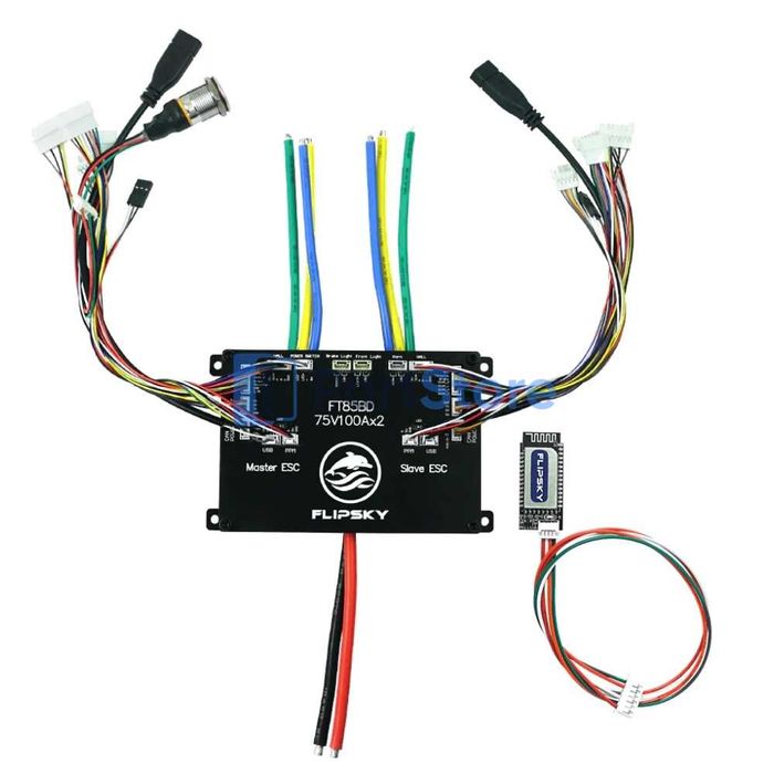 Контроллер Flipsky FT85BD Dual ESC 84V 200A в алюміневому корпусі