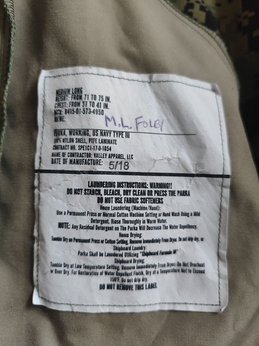 Kurtka gore tex US Navy aor2 US Army ecwcs