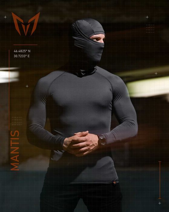 Тактичний лонгслів + балаклава MANTIS Phantom Wolf Grey Без передоплат
