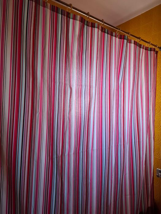 Cortina Duche, Casa de Banho, WC, Banho Riscas Coloridas