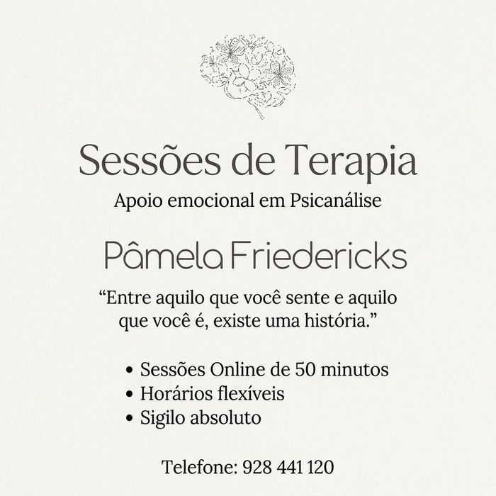 Sessões de Terapia - Apoio Emocional em Psicanálise