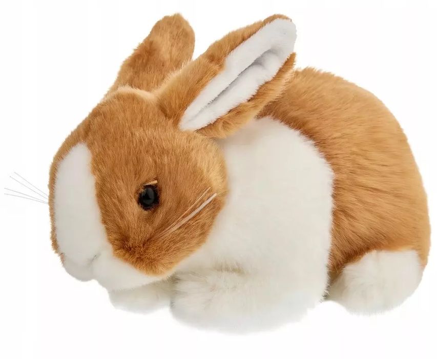 Króliczek brązowo-biały 18cm. Beppe