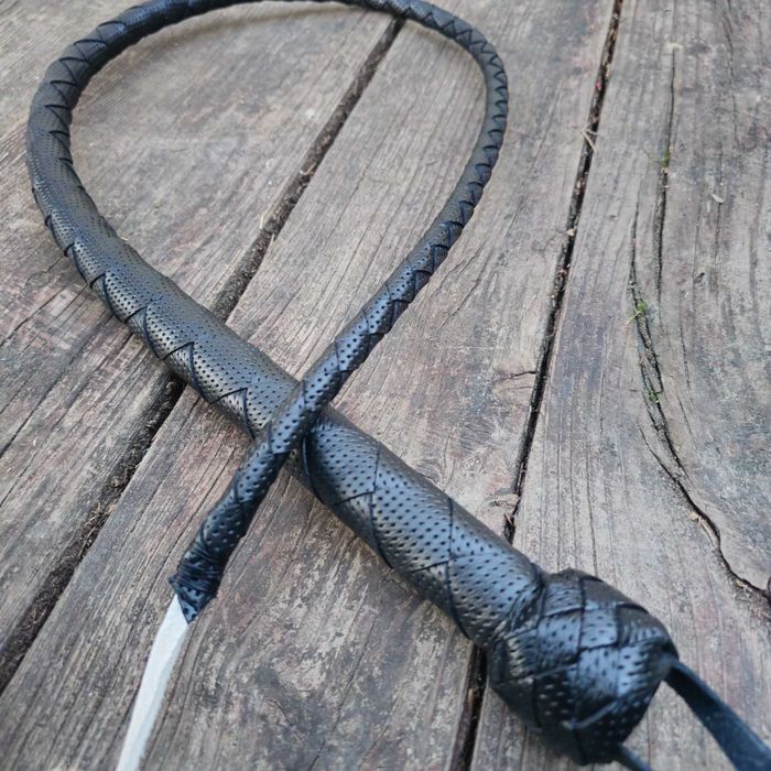 Bicz Indiany Jonesa 120 cm. Skóra naturalna, ręczna robota .